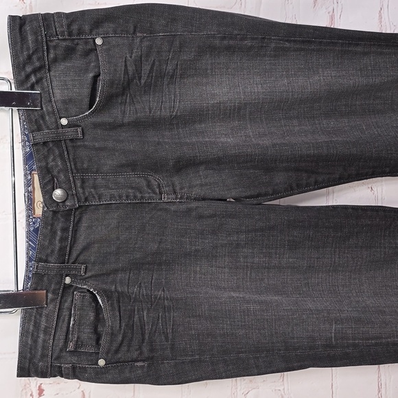 Paige Jeans Melrose Classic Rise Black Denim Stretch Straight Leg Womens Size 30 - Picture 2 of 16